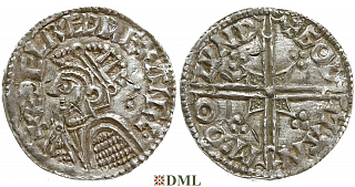 Денарий, Англия, Æthelred II (978-1016), м.д. London, монетарий Godman, North 775