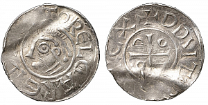 Денарий, Германия, Саксония, Otto III (983-1002), м.д. Goslar, type OAP, Dbg. 1164