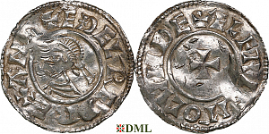 Денарий, Англия, Æthelred II (978-1016), м.д. London, монетарий Ælfric, North 777