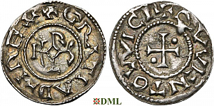 Денье, Каролинги, Charles le Chauve (840-877), м.д. Quentovic, Depeyrot 811