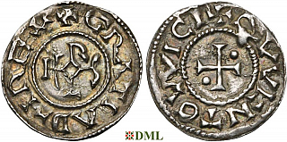 Денье, Каролинги, Charles le Chauve (840-877), м.д. Quentovic, Depeyrot 811