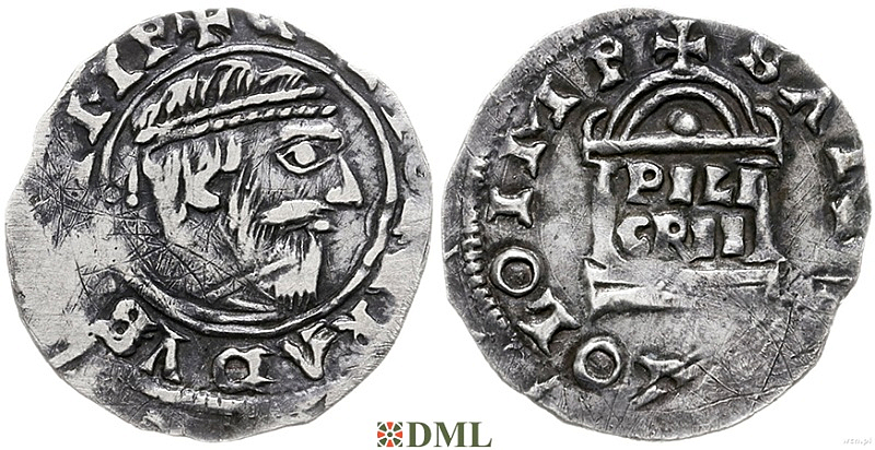 Денарий, Германия, Нижняя Лотарингия, Konrad II (1027-1039), Pilgrim (1027-1036), м.д. Koln, Dbg 380, (Подделка)