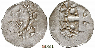 Денарий, Германия, Франкония, EB. Willigis (975-1011), м.д. Mainz, Dbg. 802