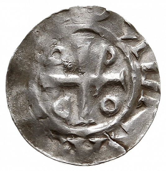 Денарий, Германия, Саксония, Нижняя Саксония, Otto III (983-1002), м.д. Goslar, type OAP