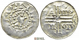 Денарий, Германия, Нижняя Лотарингия, Gf. Hermann (1020-1051), м.д. Emden, Dbg. 773