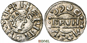 Денарий, Германия, Нижняя Лотарингия, Bruno III (1050-1057), м.д. Dokkum, Ilisch 2000, 21.19