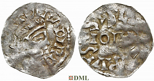 Денарий, Германия, Нижняя Лотарингия, Otto III (983-1002), м.д. Huy, Ilisch 2014, 33.7