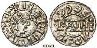 Денарий, Германия, Нижняя Лотарингия, Bruno III (1050-1057), м.д. Dokkum, Ilisch 2000, 21.19
