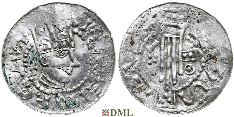 Денарий, Германия, Швабия, Heinrich II (1002-1024), м.д. Esslingen, Dbg. 951