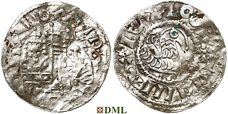 Денарий, Чехия, Богемия, Jaromir (1003-1034), м.д. Prague, Šmerda 1996, 105