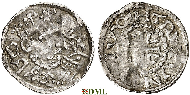 Денарий, Германия, Бавария, Heinrich III (1039-1056), м.д. Regensburg, Hahn 1976, 38A