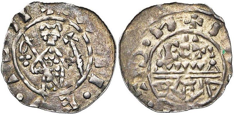 Денарий, Германия, Нижняя Лотарингия, Gf. Floris I (1049-1061), м.д. Leiden