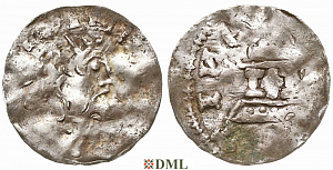 Денарий, Германия, Швабия, Heinrich II (1002-1024), м.д. Strassburg, Dbg. 916
