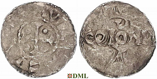Денарий, Германия, Нижняя Лотарингия, Ludwig das Kind (899-911), м.д. Koln, Dbg 
