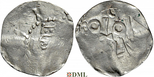 Денарий, Германия, Нижняя Лотарингия, Anonymous bishop, м.д. Tiel, Ilisch 2000, 5.9