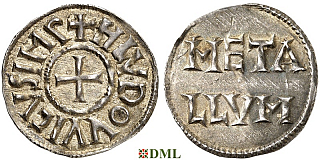 Денье, Каролинги, Louis le Pieux (814-840), м.д. Melle, Depeyrot 609