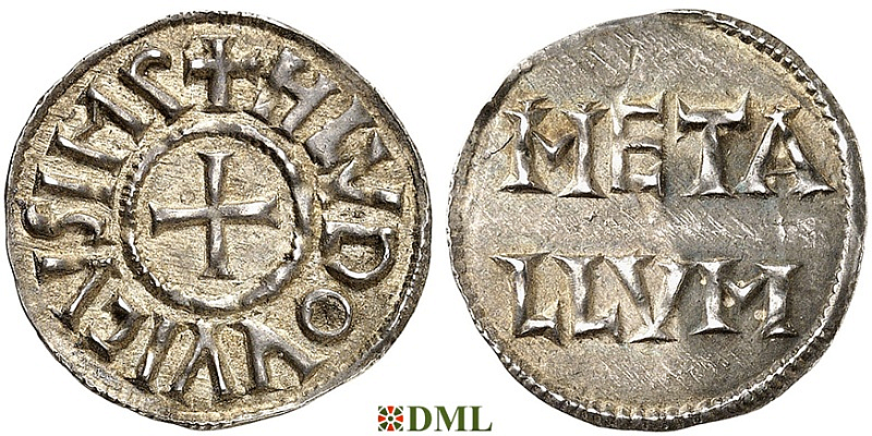 Денье, Каролинги, Louis le Pieux (814-840), м.д. Melle, Depeyrot 609