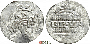 Денарий, Германия, Нижняя Лотарингия, Bruno III (1050-1057), м.д. Dokkum, Ilisch 2000, 21.19