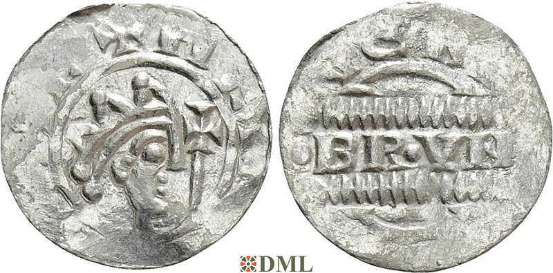 Денарий, Германия, Нижняя Лотарингия, Bruno III (1050-1057), м.д. Dokkum, Ilisch 2000, 21.19
