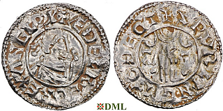 Денарий, Англия, Æthelred II (978-1016), м.д. Thetford, монетарий Sperling, North 768