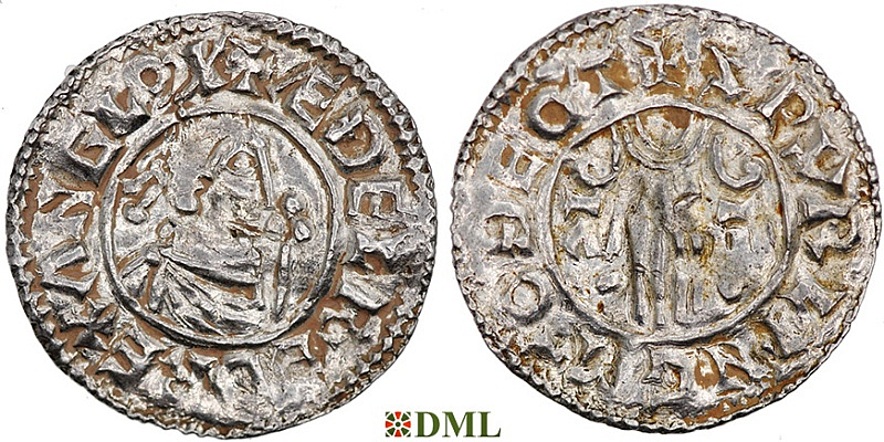 Денарий, Англия, Æthelred II (978-1016), м.д. Thetford, монетарий Sperling, North 768
