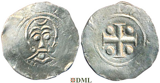 Денарий, Германия, Нижняя Лотарингия, B. Bernold (1046-1054), м.д. Deventer