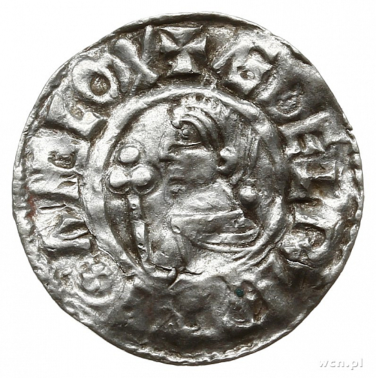 Денарий, Англия, Æthelred II (978-1016), м.д. Lincoln, монетарий Garfin, North 770