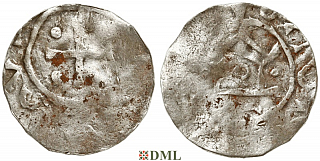 Денарий, Германия, Франкония, Otto III (983-1002), м.д. Worms, Dbg. 844