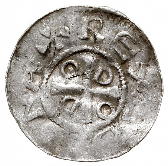 Денарий, Германия, Саксония, Нижняя Саксония, Otto III (983-1002), м.д. Goslar, type OAP