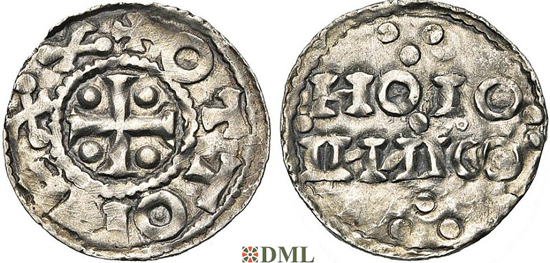 Денарий, Германия, Нижняя Лотарингия, Otto I (936-962), м.д. Huy, Ilisch 2014, 33.2