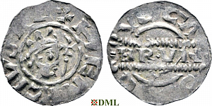 Денарий, Германия, Нижняя Лотарингия, Bruno III (1050-1057), м.д. Dokkum, Ilisch 2000, 21.19