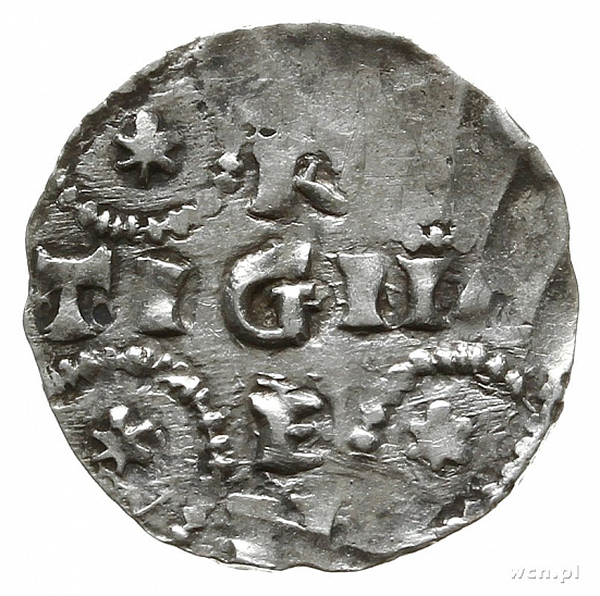 Денарий, Германия, Швабия, Heinrich II (1002-1024), м.д. Strassburg, Dbg. 915