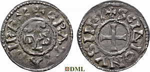 Денарий, Каролинги, Charles le Chauve (840-877), м.д. Saint-Denis, Depeyrot 896