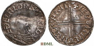 Денарий, Англия, Æthelred II (978-1016), м.д. Northampton, монетарий Leofwine, North 774