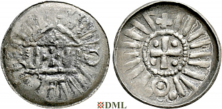 Денарий, Германия, Саксония, Anonymous bishop, Sachesnpfennig, Kilger 2000, KN 1