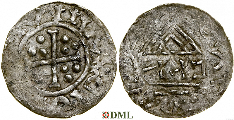 Денарий, Чехия, Boleslav II (972/973-999), м.д. Prague, Šmerda 1996, 1g