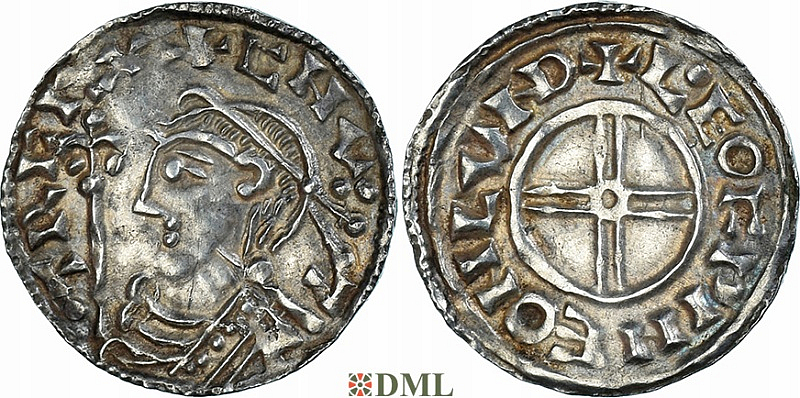 Денарий, Англия, Cnut (1016-1035), м.д. London, монетарий , North 790