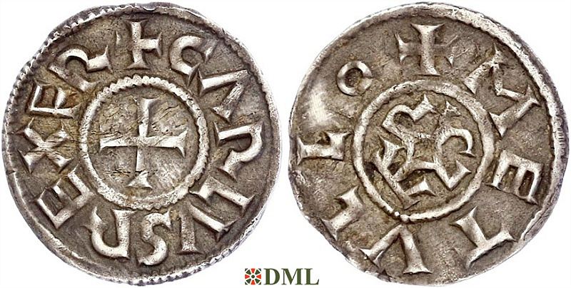Денье, Каролинги, Charles le Chauve (840-877), м.д. Melle, Depeyrot 626