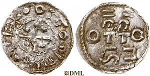 Денарий, Германия, Швабия, Otto I - Otto III (973-1002), м.д. Esslingen, Dbg. 1271