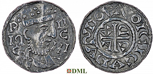 Денарий, Германия, Бавария, Heinrich III (1039-1056), м.д. Regensburg, Hahn 1976, 38 var.