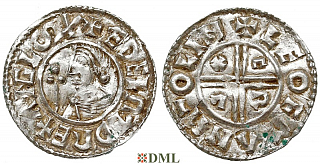 Денарий, Англия, Æthelred II (978-1016), м.д. Lincoln, монетарий Leofman, North 770
