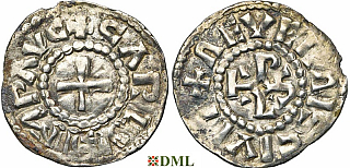 Денье, Каролинги, Charles le Chauve (840-877), м.д. Nevers, Depeyrot 701
