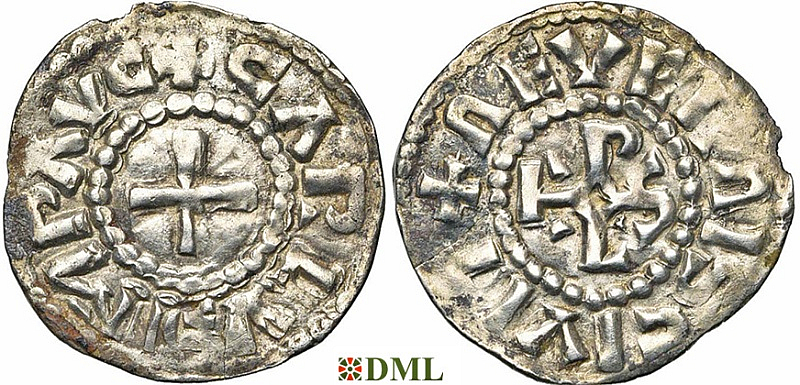 Денье, Каролинги, Charles le Chauve (840-877), м.д. Nevers, Depeyrot 701