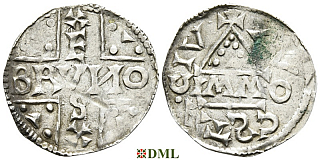 Денарий, Германия, Швабия, Bruno (1006-1029), м.д. Augsburg, монетарий IMMO, Hahn 1976, 147b1
