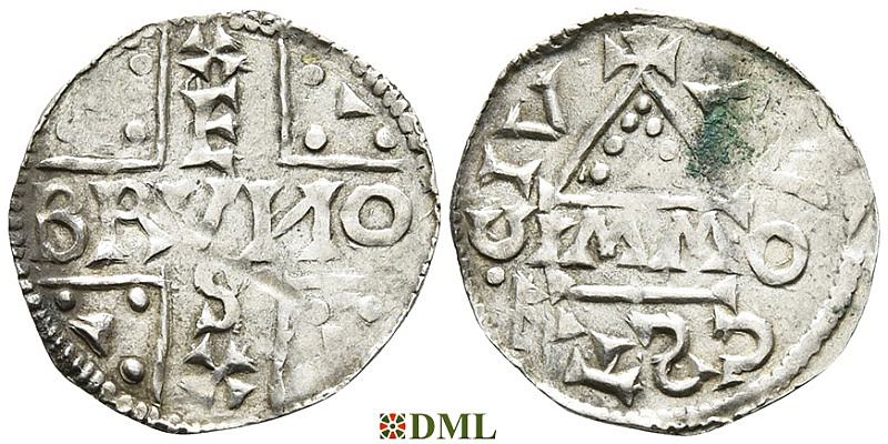 Денарий, Германия, Швабия, Bruno (1006-1029), м.д. Augsburg, монетарий IMMO, Hahn 1976, 147b1