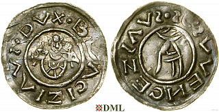 Денарий, Чехия, Богемия, Břetislav I (1034-1055), Šmerda 1996, 151