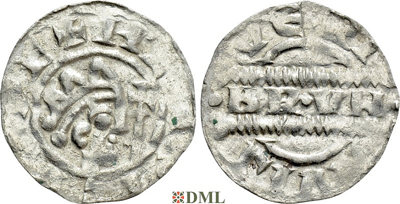 Денарий, Германия, Нижняя Лотарингия, Bruno III (1050-1057), м.д. Leeuwarden, Ilisch 2000, 21.14
