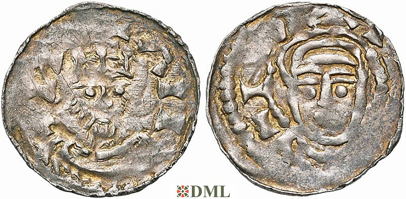 Денарий, Германия, Швабия, Konrad II (1024-1039), м.д. Strassburg, Dbg. 707