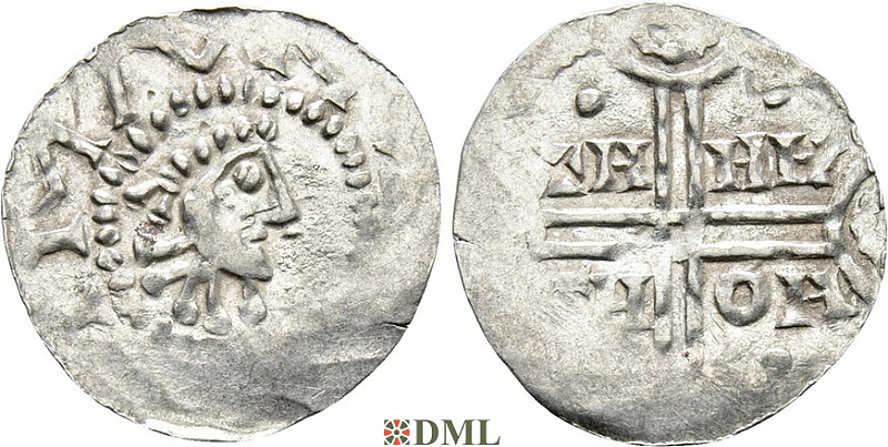 Денарий, Германия, Нижняя Лотарингия, Gf. Hermann (1020-1051), м.д. Emden, Dbg. 772