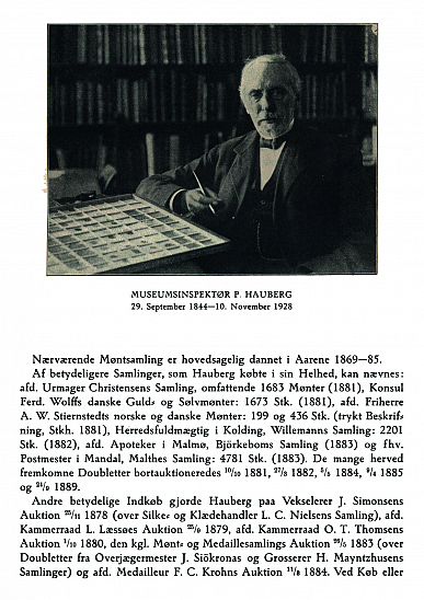Haubergs P. Peter Haubergs efterladte samling af danske og norske Mønter, København 1929